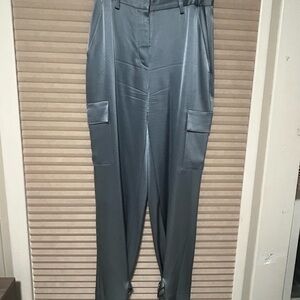 Aritzia/Babaton Sleek Gray Women's Satin Trousers